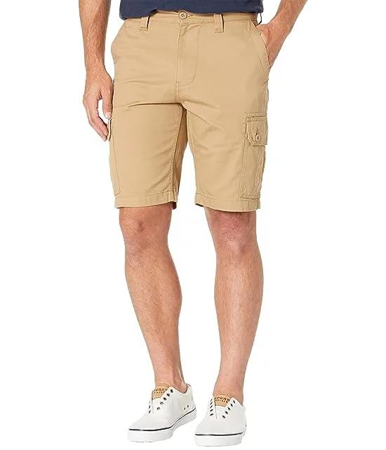 Belted Twill Cargo Shorts