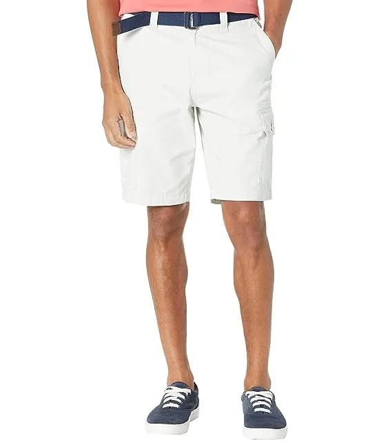 Belted Twill Cargo Shorts