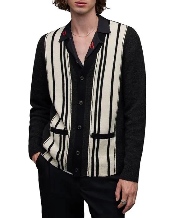 Berkley Striped Button Front Cardigan