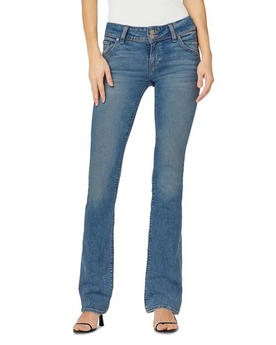 Beth Mid Rise Baby Bootcut Jeans in Golden