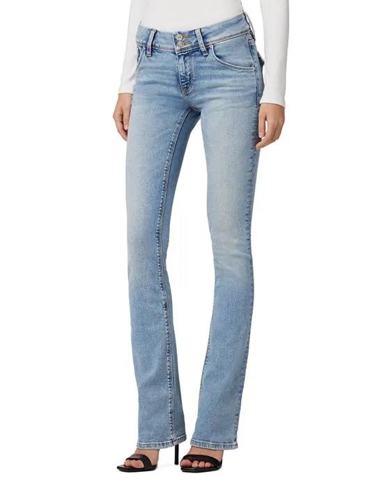 Beth Mid Rise Baby Bootcut Jeans in Motion