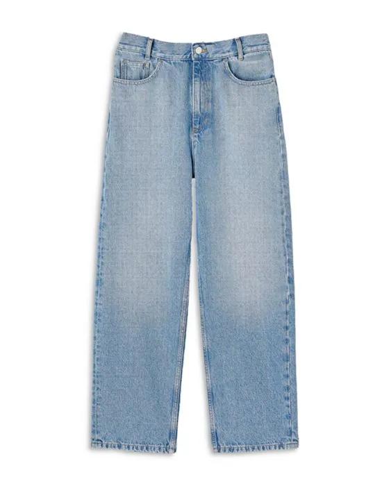 Bibi High Rise Wide Leg Jeans in Light Blue