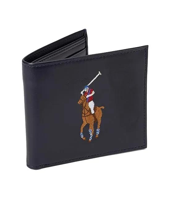 Big Pony Leather Billfold Wallet