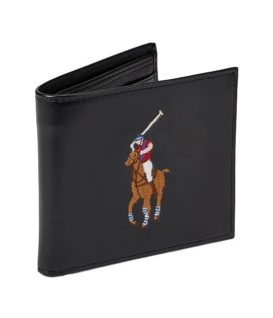 Big Pony Leather Billfold Wallet