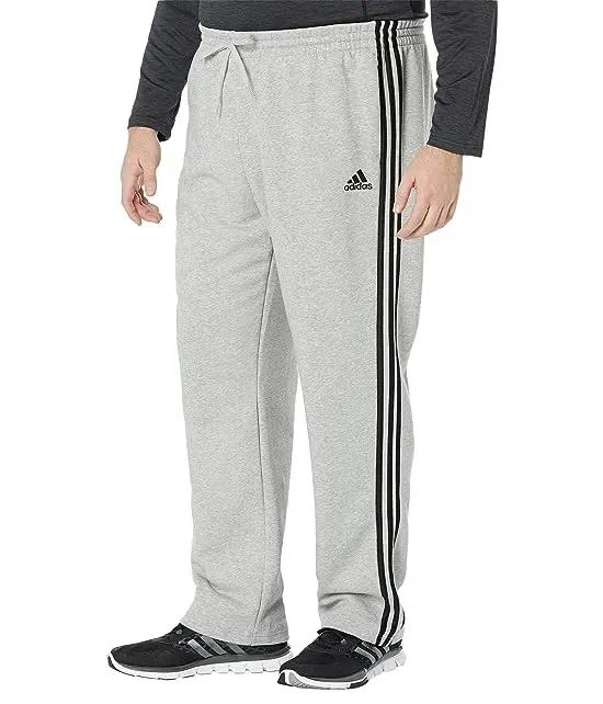 Big & Tall Essentials Fleece Open Hem 3-Stripes Pants