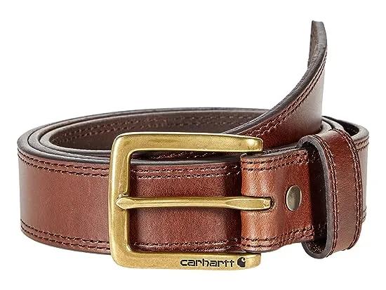 Big & Tall Leather Engraved Buckle Belt