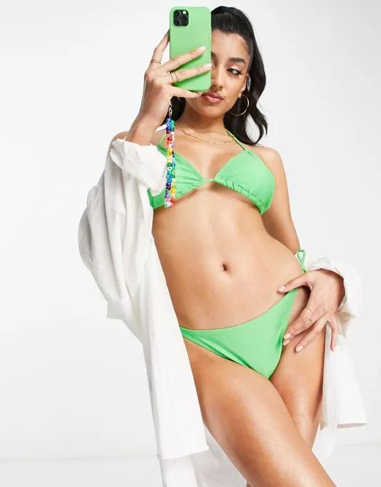 bikini bottom with tie side in green