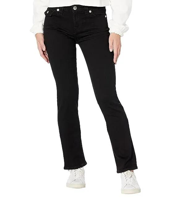 Billie Mid-Rise Straight Flap in Rinse Black