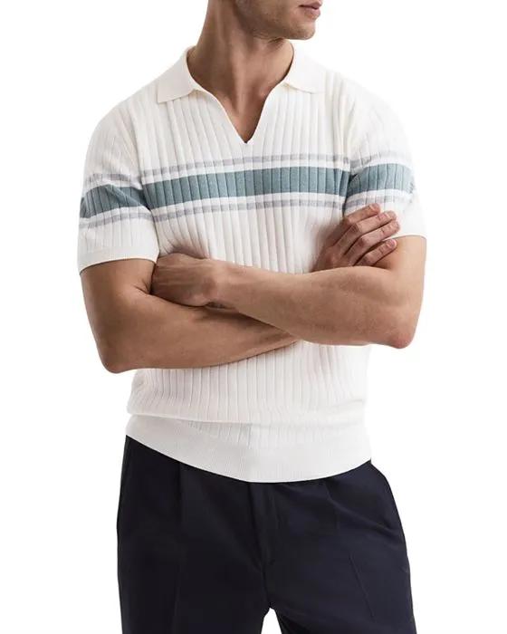 Billingsgate Cotton Blend Slim Fit Open Collar Polo Shirt