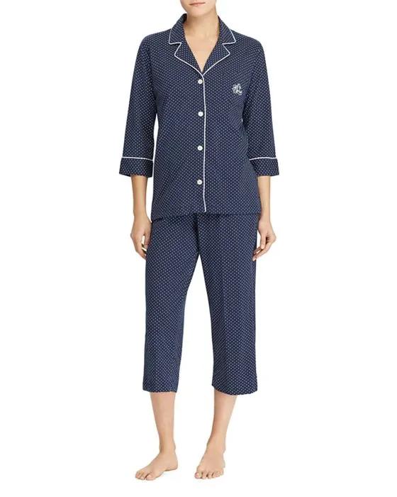 Bingham Knits Cotton Jersey Cropped PJ Set