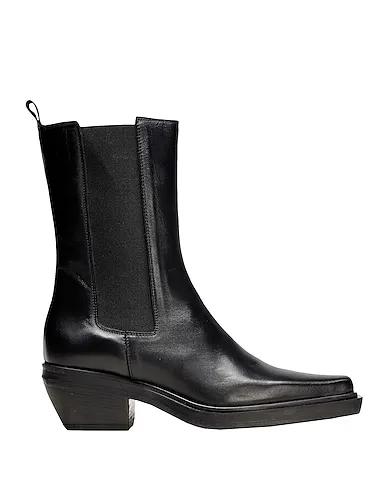Black Ankle boot LEATHER CHELSEA WESTERN HIGH ANKLE BOOT