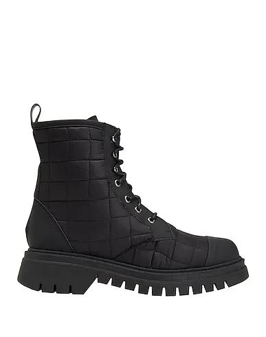 Black Ankle boot NYLON QUILTED COMBAT ANKLE BOOT
