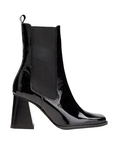 Black Ankle boot PATENT SQUARE TOE ANKLE BOOTS
