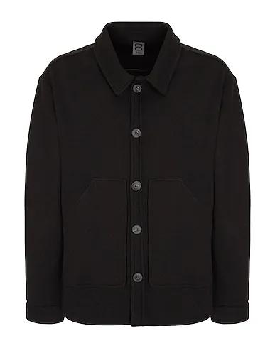 Black Baize Solid color shirt OVERSHIRT JACKET
