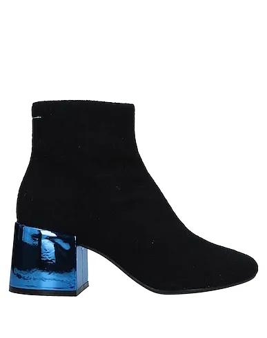 Black Boiled wool Ankle boot