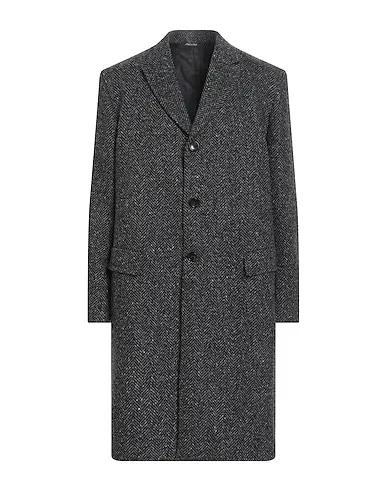 Black Boiled wool Full-length jacket