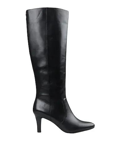 Black Boots CAELYNN BURNISHED LEATHER BOOT
