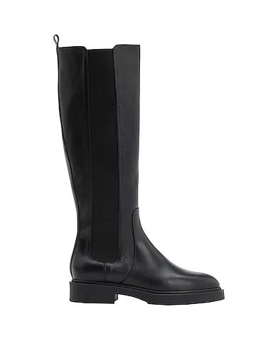 Black Boots LEATHER TALL CHELSEA BOOT