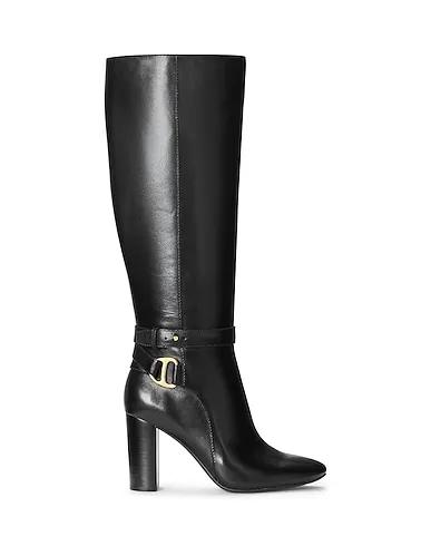 Black Boots MAKENNA BURNISHED LEATHER RIDING BOOT
