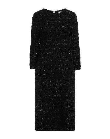 Black Bouclé Midi dress