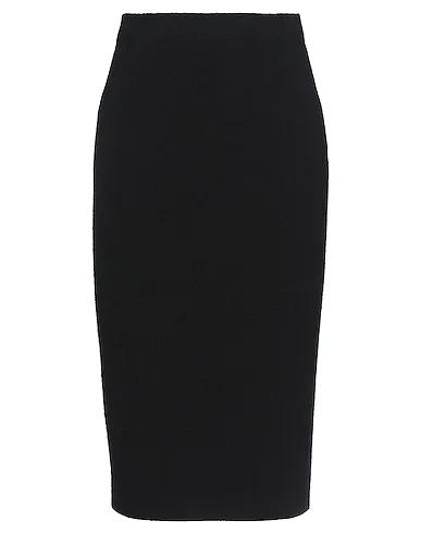 Black Bouclé Midi skirt