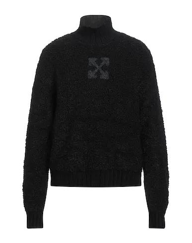 Black Bouclé Sweater with zip