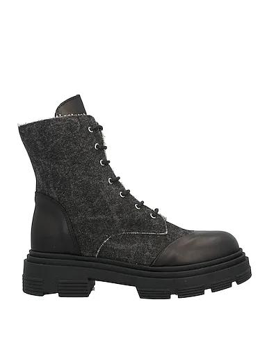 Black Canvas Ankle boot