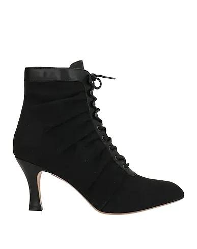 Black Canvas Ankle boot