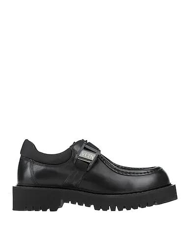 Black Canvas Laced shoes