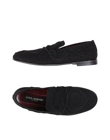 Black Canvas Loafers