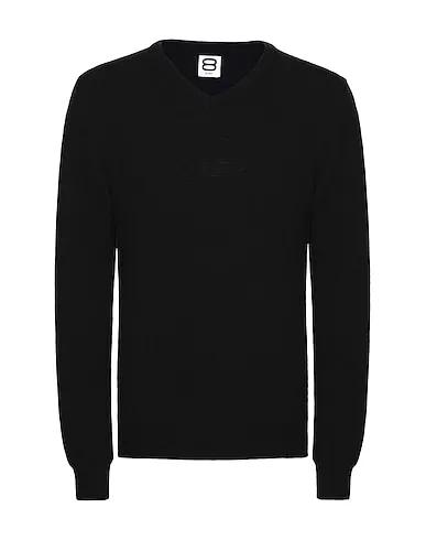 Black Cashmere blend CASHMERE ESSENTIAL V-NECK SWEATER
