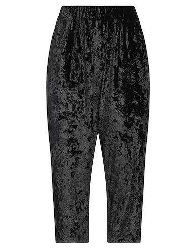 Black Chenille Cropped pants & culottes