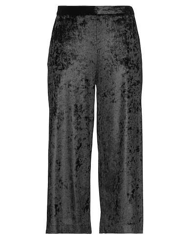 Black Chenille Cropped pants & culottes