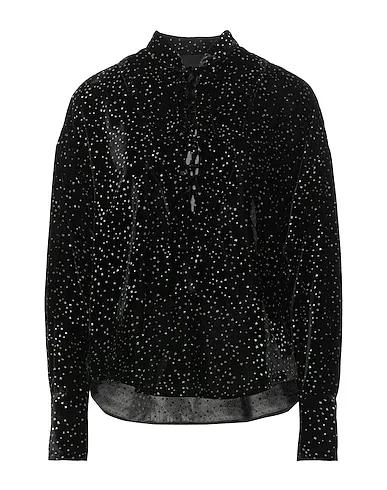 Black Chenille Patterned shirts & blouses