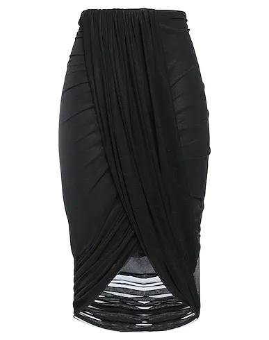 Black Chiffon Midi skirt