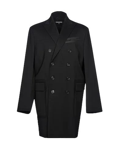 Black Cool wool Double breasted pea coat
