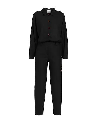 Black Cotton twill Jumpsuit/one piece