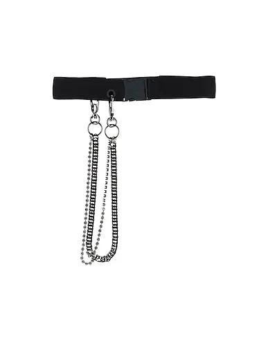 Black Cotton twill Regular belt