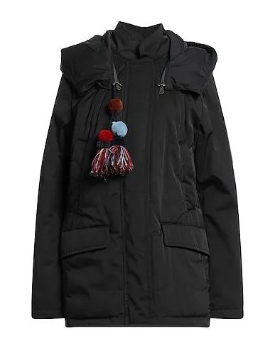 Black Cotton twill Shell  jacket