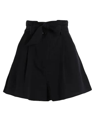 Black Cotton twill Shorts & Bermuda