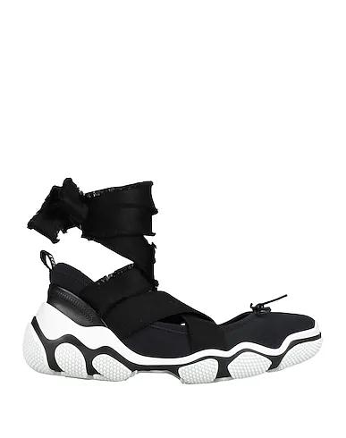 Black Cotton twill Sneakers