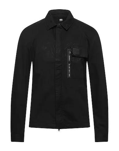 Black Cotton twill Solid color shirt