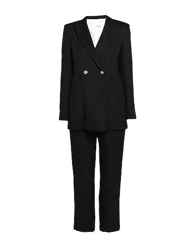 Black Cotton twill Suit