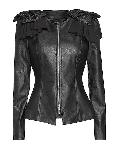 Black Crêpe Biker jacket