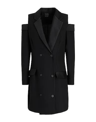 Black Crêpe Blazer dress SHOULDER CUT-OUT TUXEDO DRESS