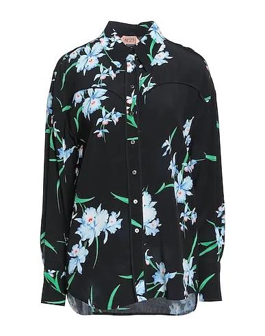 Black Crêpe Floral shirts & blouses