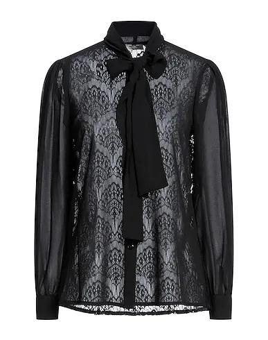 Black Crêpe Lace shirts & blouses