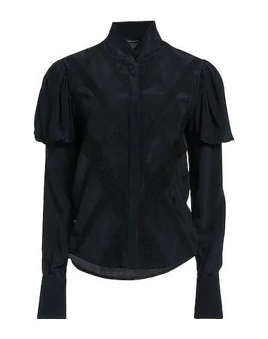 Black Crêpe Lace shirts & blouses
