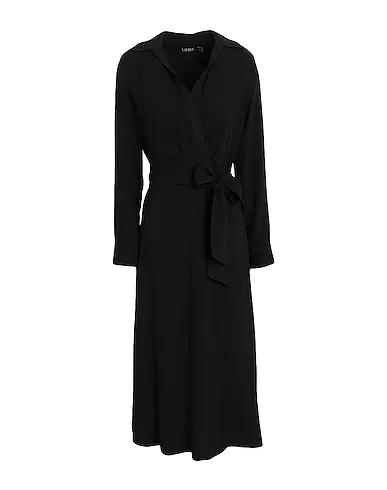 Black Crêpe Midi dress SURPLICE GEORGETTE MIDI DRESS
