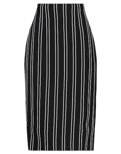 Black Crêpe Midi skirt